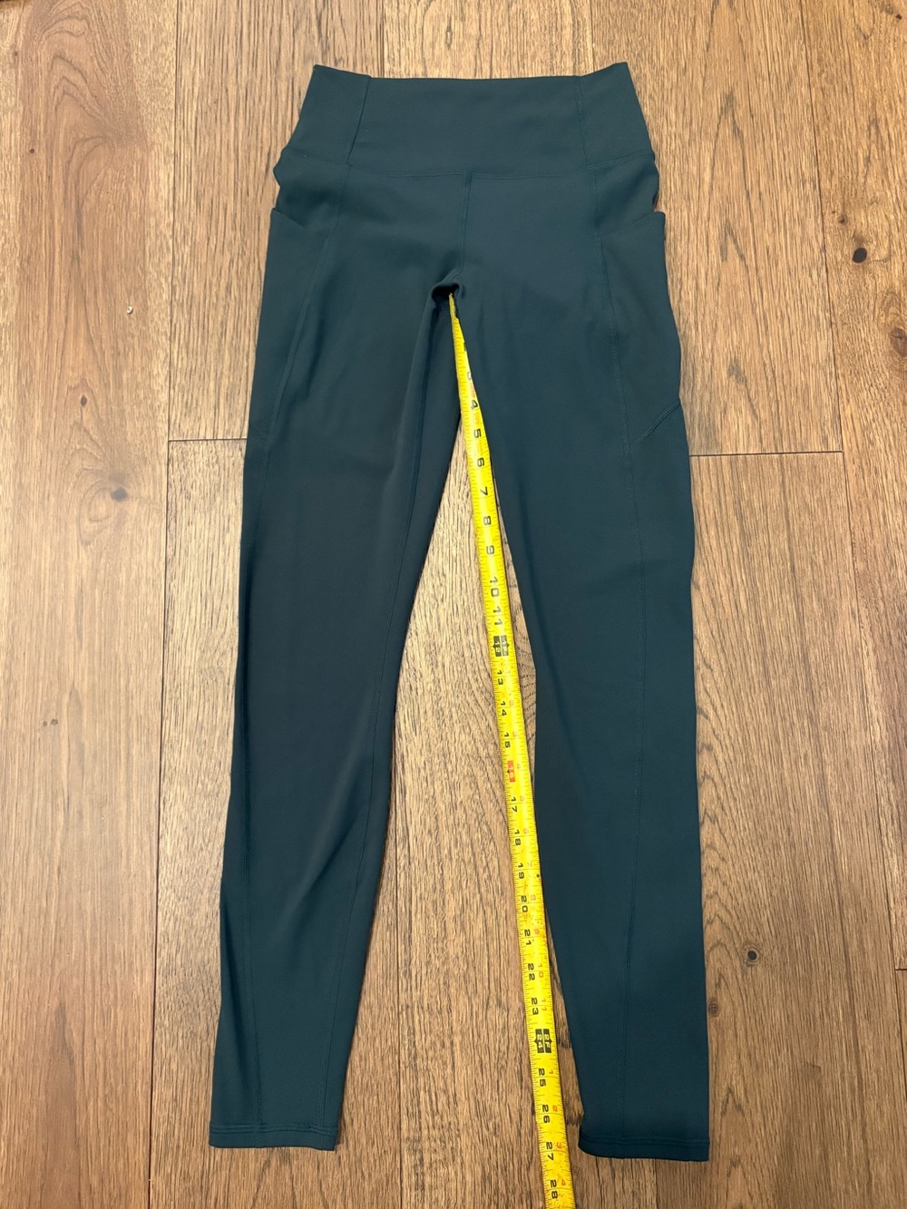 FABLETICS ‘PureLuxe’ High-Waist Dark Forrest green Leggings with Side Pockets